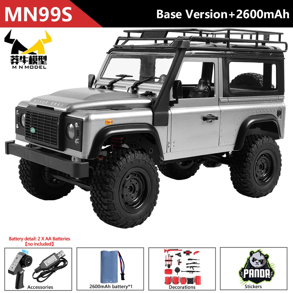 MN MODEL 1/12 4x4 Diving RC Panda Tour Vehicle Defender Off-Road Car Rock Crawler Wading Climbing Truck Collection Toy for Adult