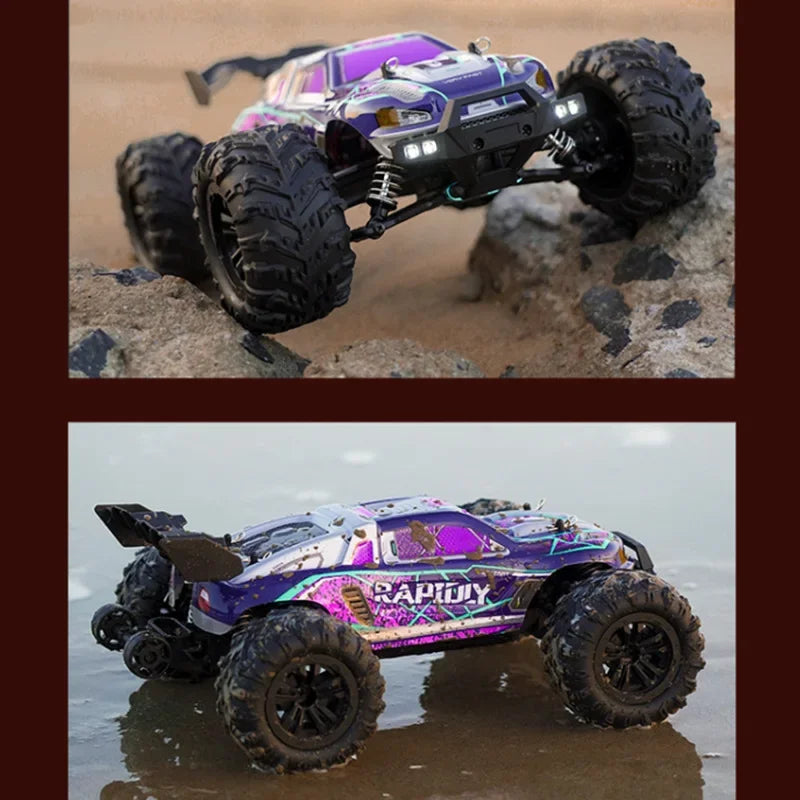 SCY 1:16 70KM/H OR 50KM/H 4WD RC Cars with LED Remote Control Cars High Speed Drift Monster Truck for Kids VS WLtoys 144001 Toys