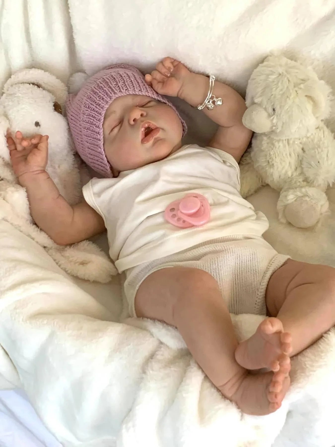 NPK 22inch Alexis Reborn Doll - Newbaby Size Lifelike Soft Touch Cuddly Baby with 3D Skin And Visible Veins High Quality