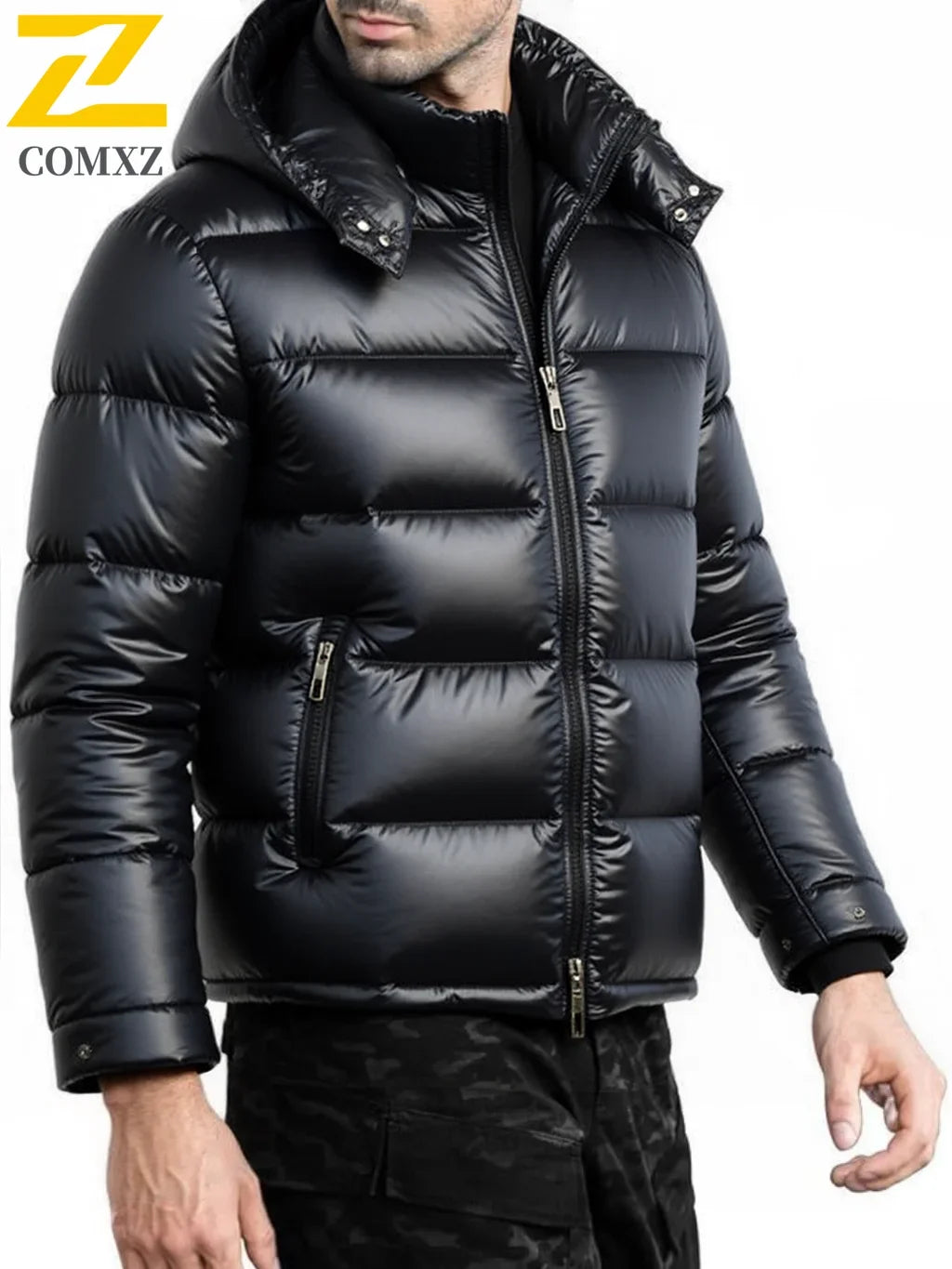 2024 New Men's Short Down Jacket Korean Style Trendy Winter Coat Fashionable Stylish Warm Puffer Jacket