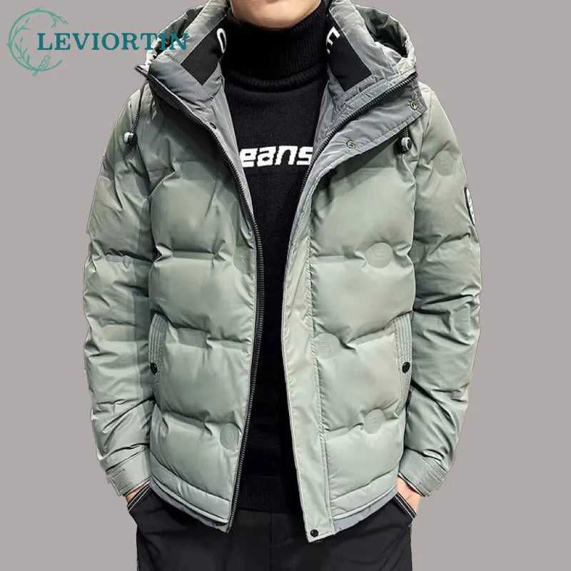 Men's Down Jacket Winter New Thickened Warm And Cold Proof Outwear Top Casual White Duck Down Hoodie Coats For Men