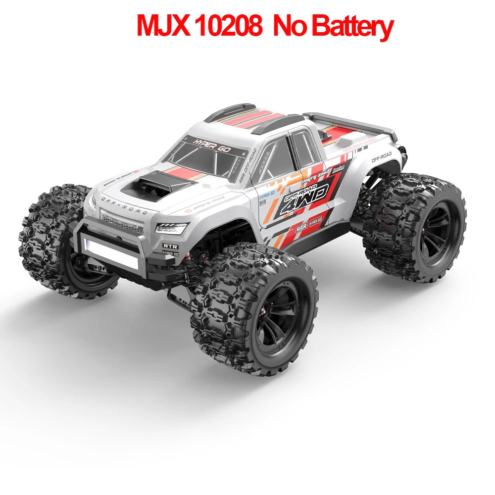 MJX 10208 Upgraded V2 Monster Super Large 4WD Brushless 1/10 High Speed RC Professional Bigfoot Off road Remote Control Vehicle
