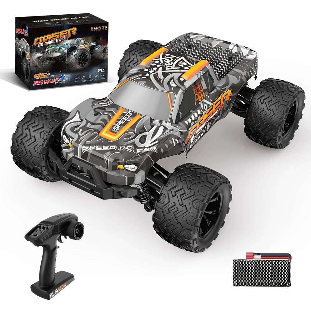 1:14 4WD RC Car Toy - 4x4 Off Road Drift Racing, 45KM/h Super Brushless High Speed - Waterproof Remote Control Truck for Kids