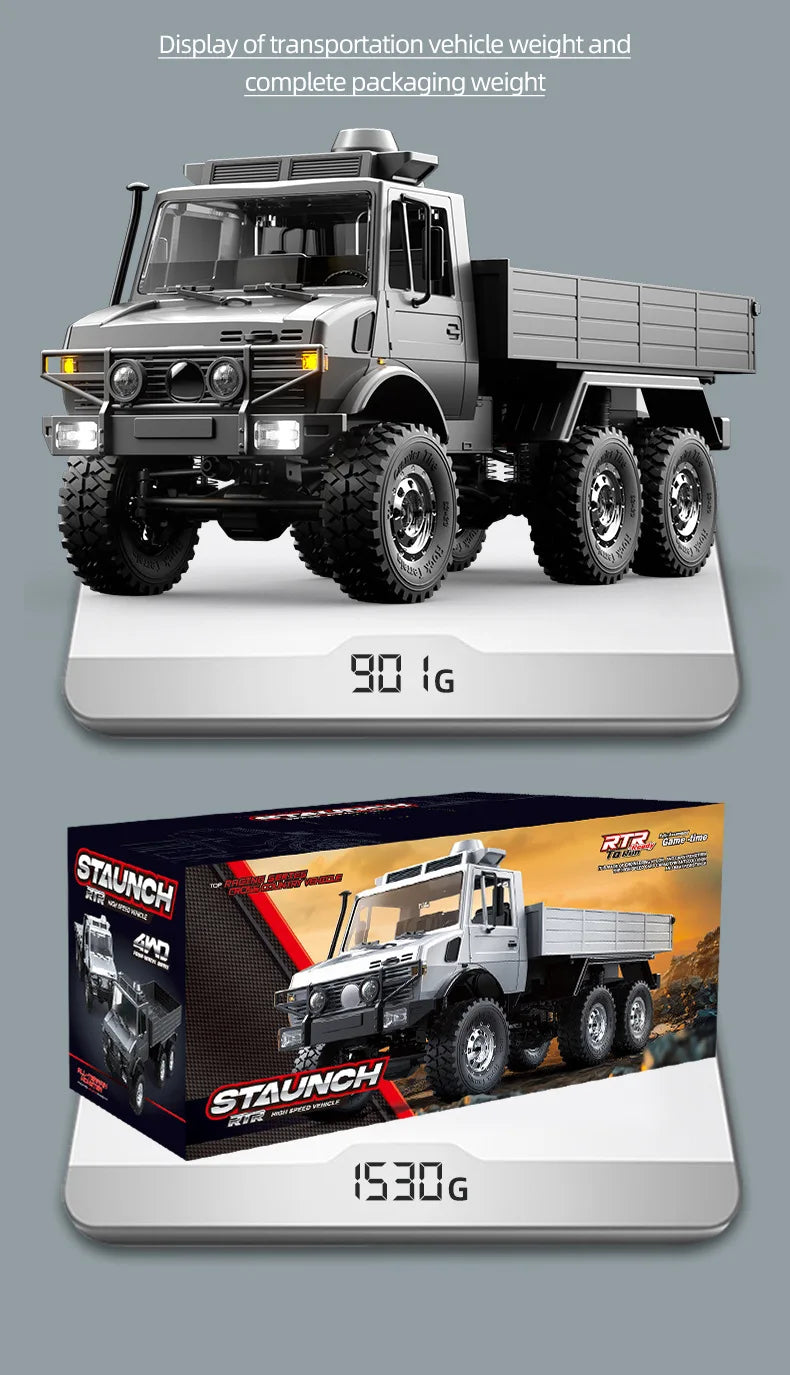 JJRC C8823 Rc 1:18 Scale Remote Control Off-Road Car Six-Wheel Drive Climbing Toy Full Proportion Rc Truck Toy Boys Gift