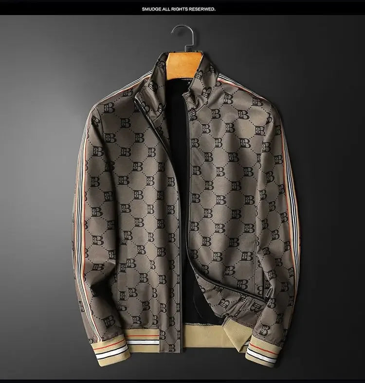 New autumn/winter fashion jacket trend versatile cardigan jacket men's light luxury slim fit outerwear