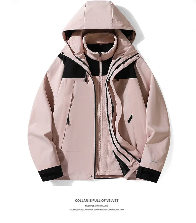 Autumn Winter New High Quality Outdoor Sports Fitness Running Travel Mountaineering Couple Windproof Waterproof Warm Jacket