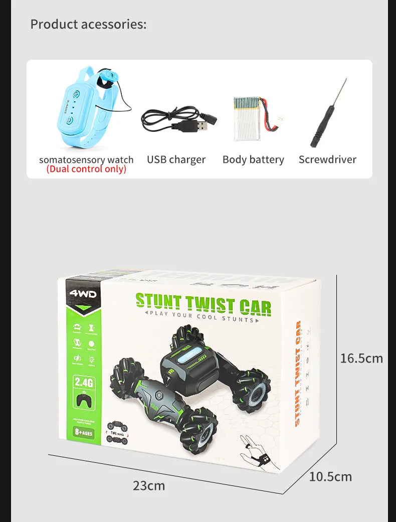 2.4G RC Toy Car Gesture Sensing Twisting Stunt Drift Climbing  Remote Controlled Cars Toys For Children Boys A Birthday Present