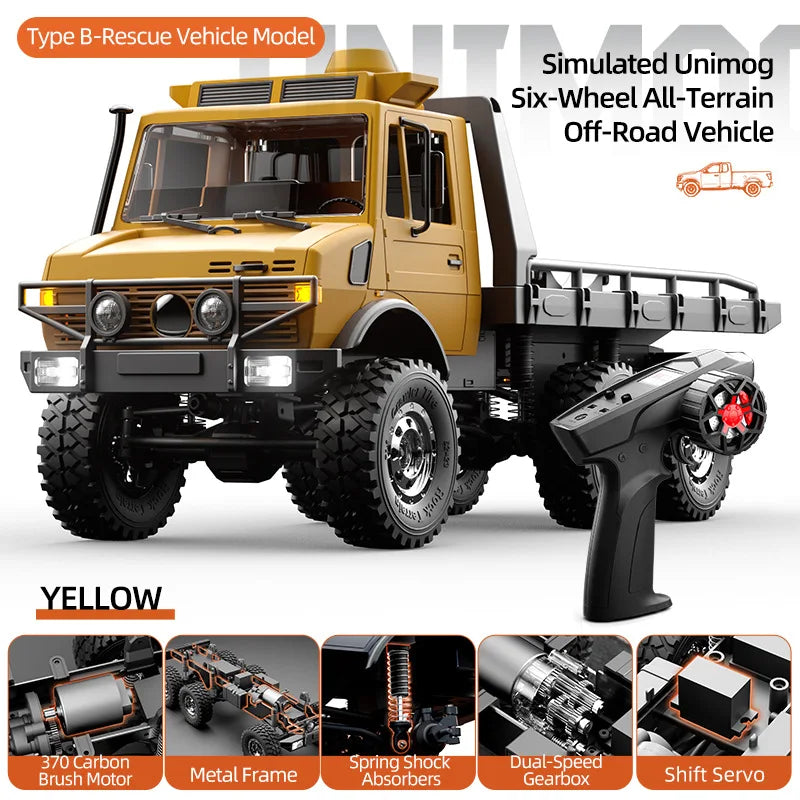 JJRC C8823 Rc 1:18 Scale Remote Control Off-Road Car Six-Wheel Drive Climbing Toy Full Proportion Rc Truck Toy Boys Gift