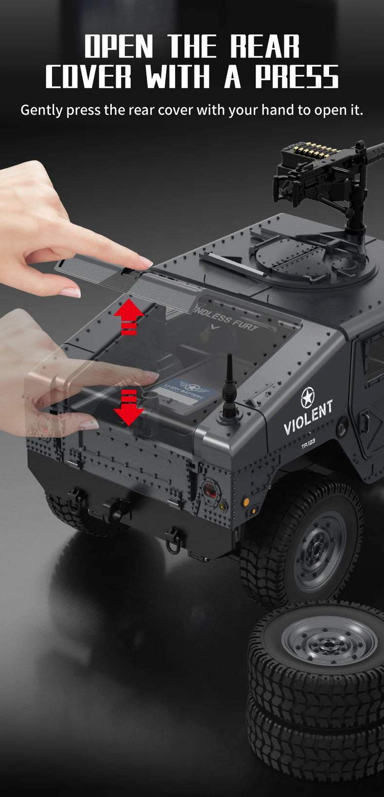 C8835 Remote Control Car 1:16 2.4G 4WD Military Truck Off-Road Rc Vehicle Climbing Toy For Kids Adults Gift Summer Outdoor Hobby