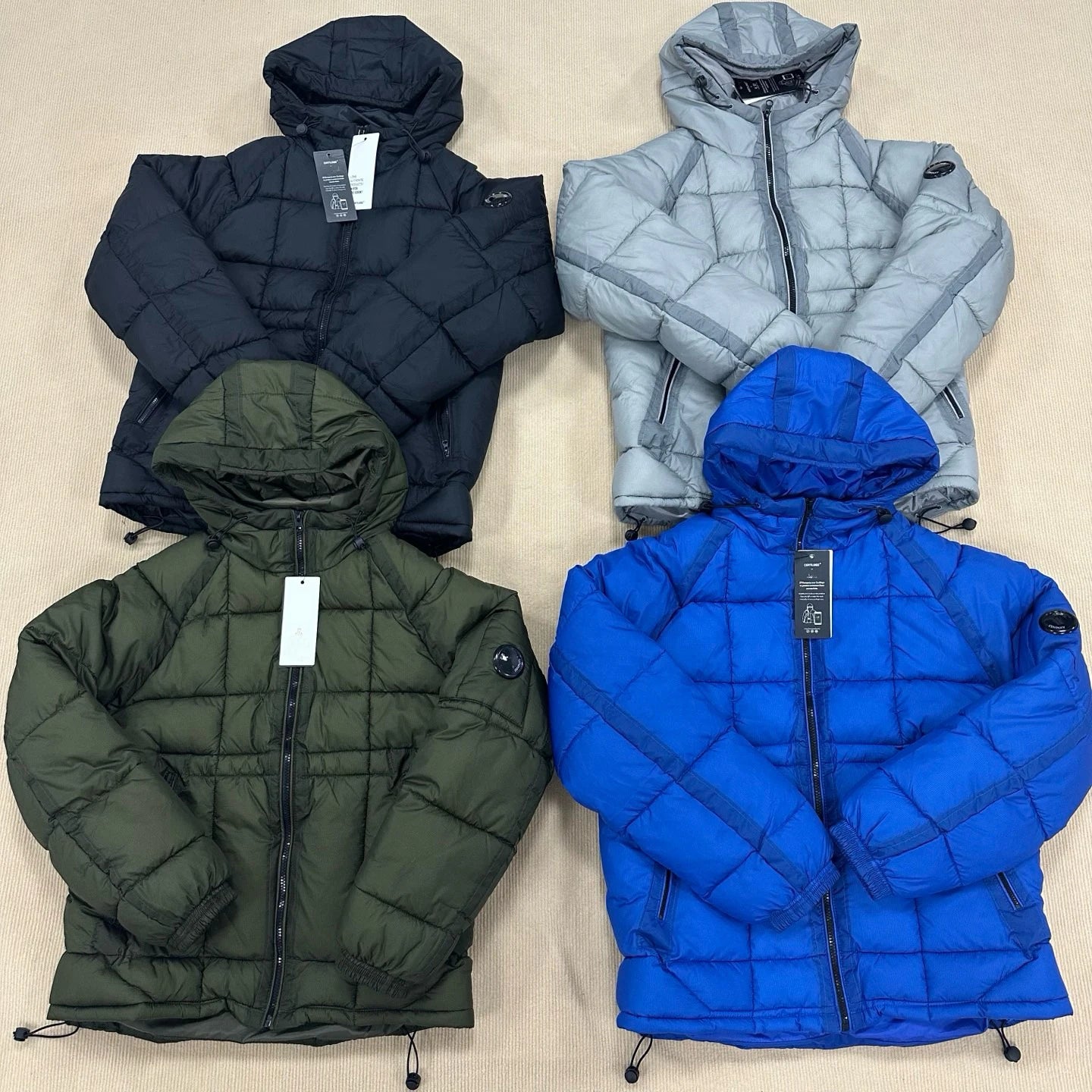 2025 Italian CC Glass Black Button Brand Style Men Winter Coat 3 Labels Logo  Jackets Men's Lightweight Thermal Coat Hooded Coat