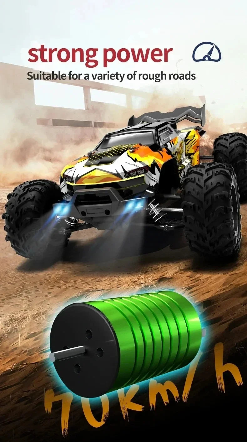 1:16 70km/h Super Brushless 50km/h Brushed RC Car 4x4 Off Road Remote Control High Speed Drift Racing Truck Toy Kids Adults