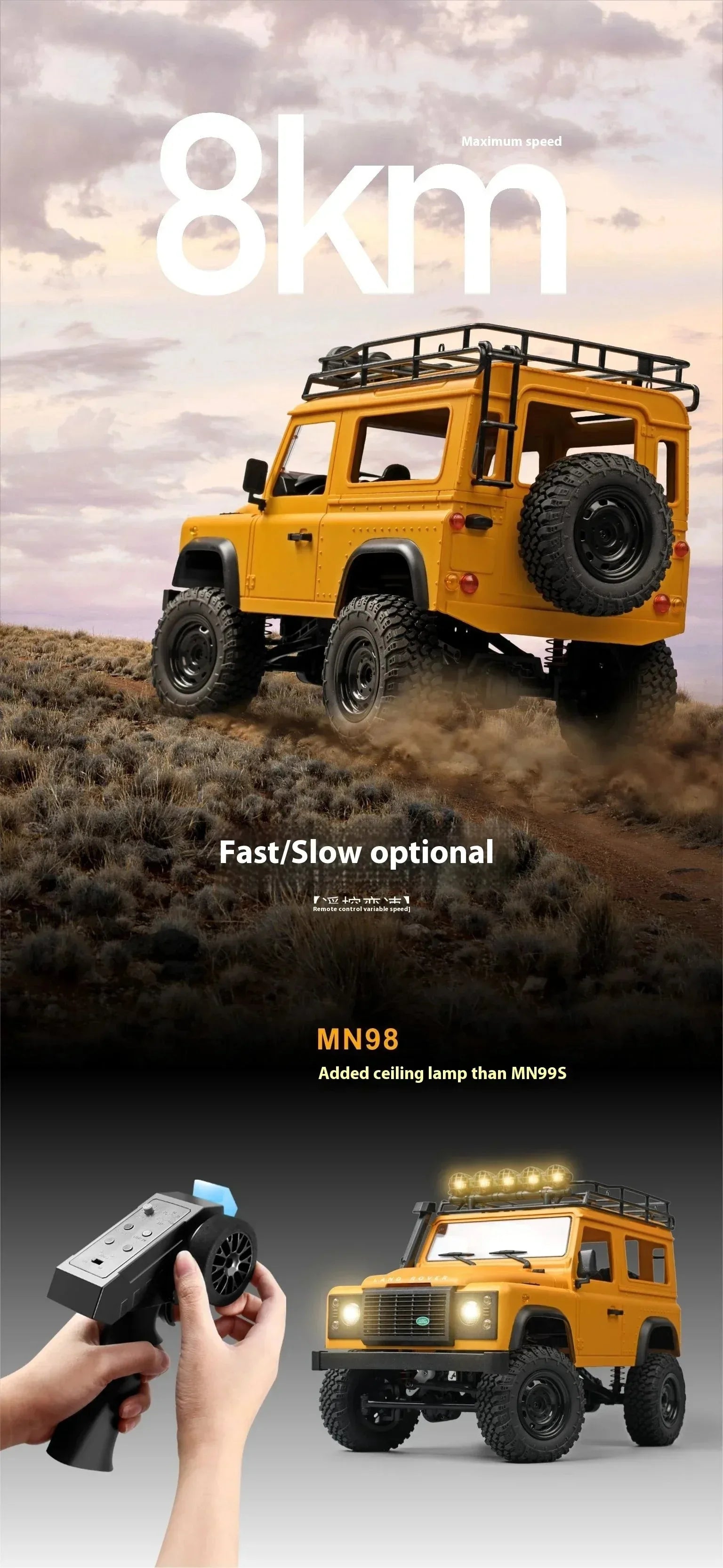 MN MODEL 1/12 4x4 Diving RC Panda Tour Vehicle Defender Off-Road Car Rock Crawler Wading Climbing Truck Collection Toy for Adult