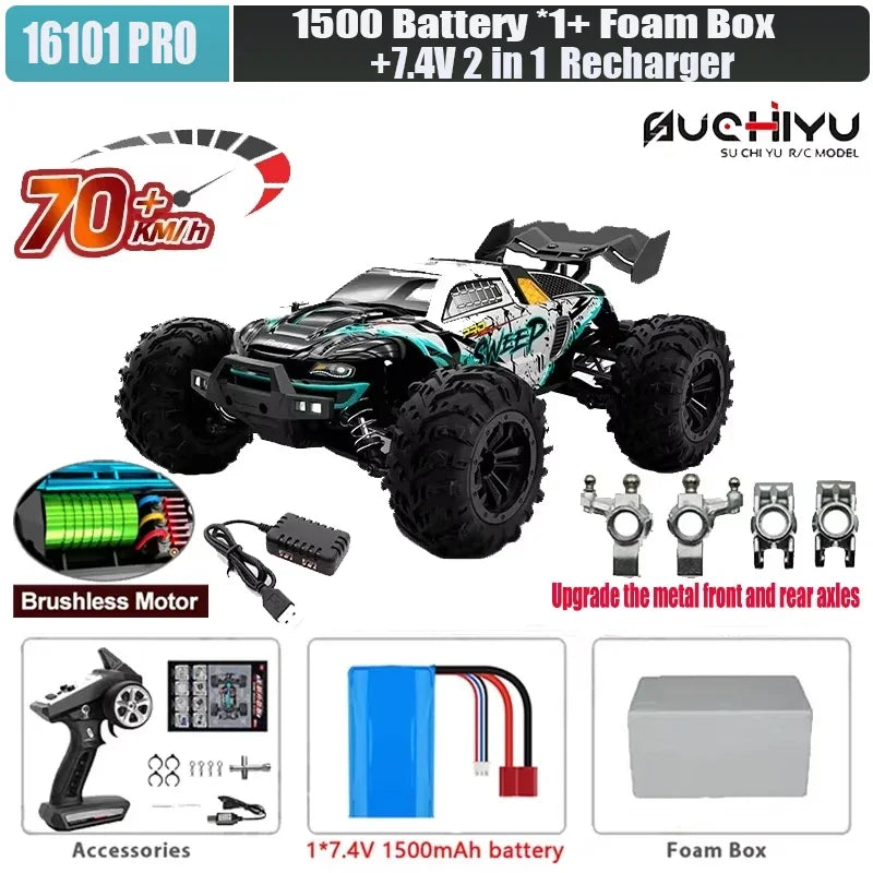 SCY or JJRC Q130 70KM/H 60KM/H 50KM/H  4WD RC Car with LED Remote Control Cars High Speed Drift Monster 4x4 Truck Rc Cars 144001