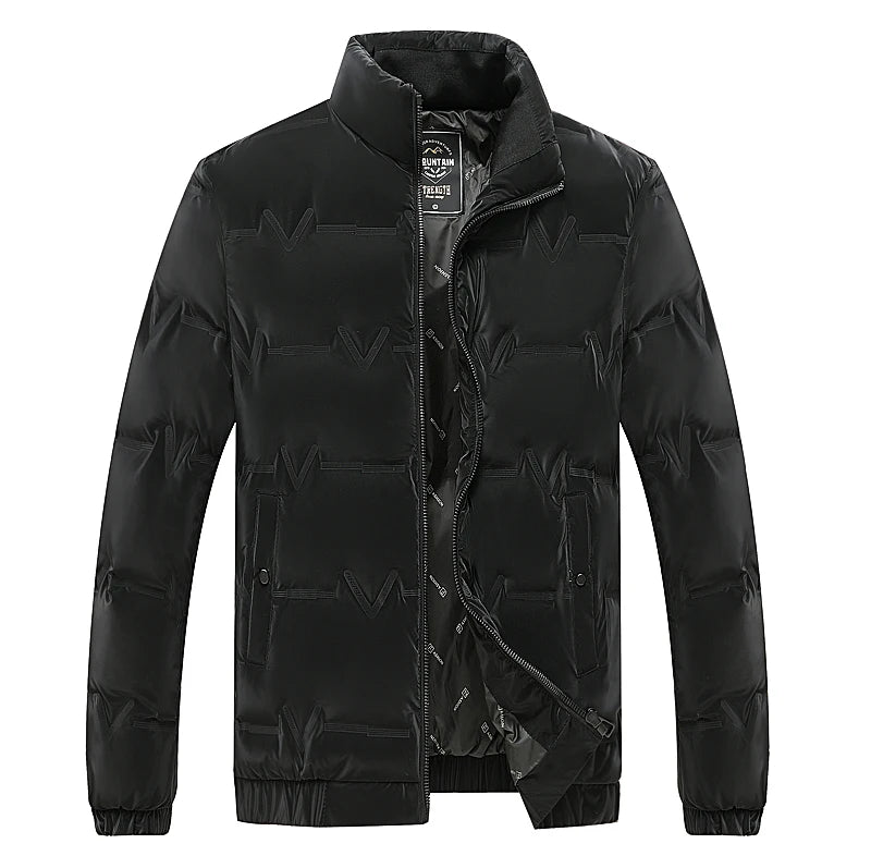 Top Grade Men's 2025 New Bubble Puffer Parka Jacket Windbreaker Coats Short Stand Collar Thickened Quilted Outerwear