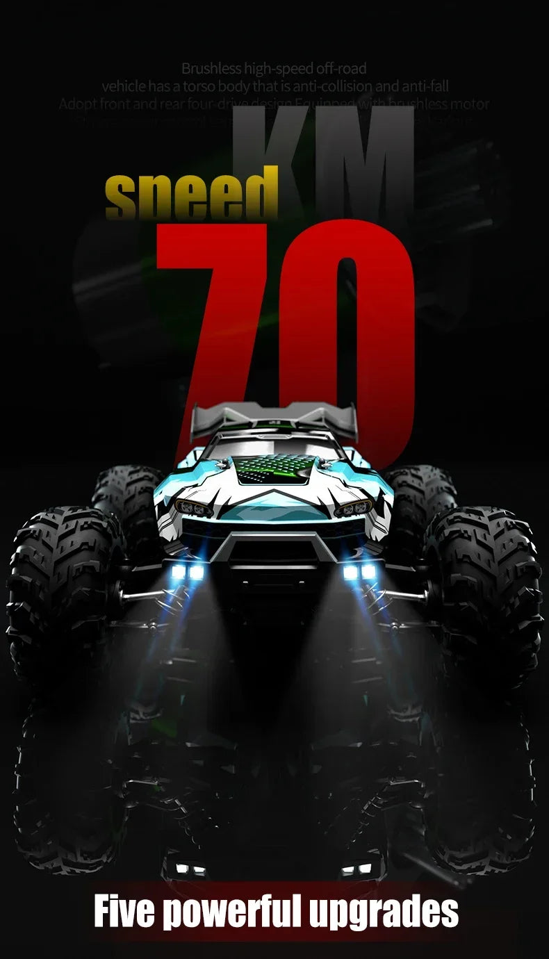 1:16 75KM/H or 50KM/H 4WD RC Car with LED Remote Control Cars High Speed Drift Monster Truck for Kids Vs Wltoys 144001 Toys