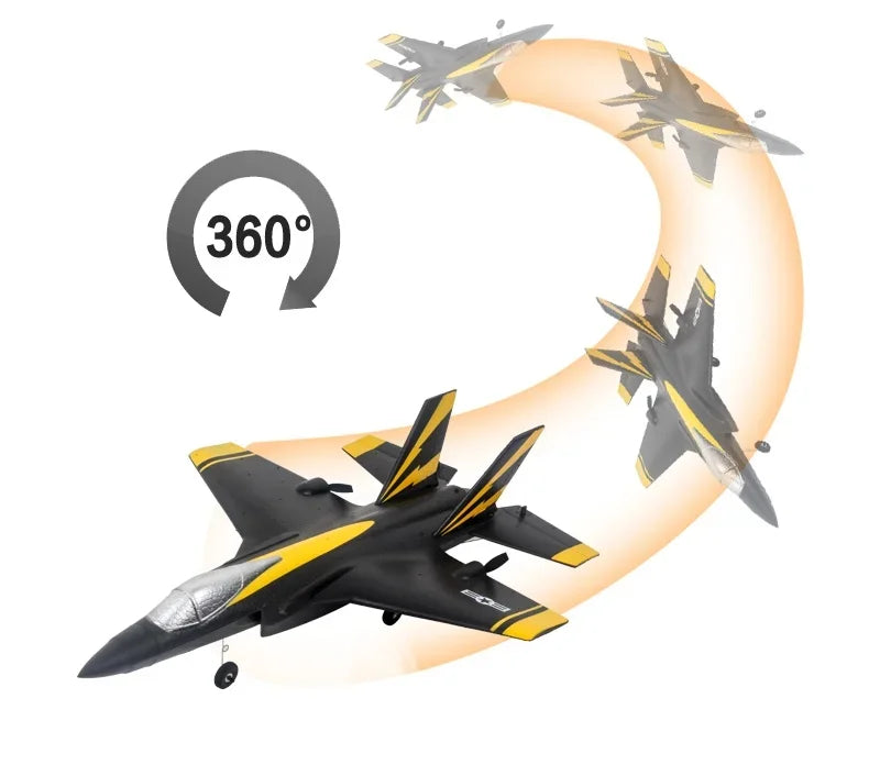 F35 Remote Control Foam Glider | Colorful LED Lights | 2-Channel RC Plane | Fixed Wing Model | Best Kids Toy