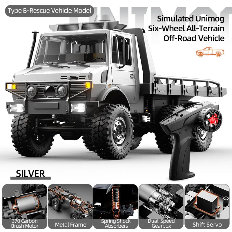 JJRC C8823 Rc 1:18 Scale Remote Control Off-Road Car Six-Wheel Drive Climbing Toy Full Proportion Rc Truck Toy Boys Gift