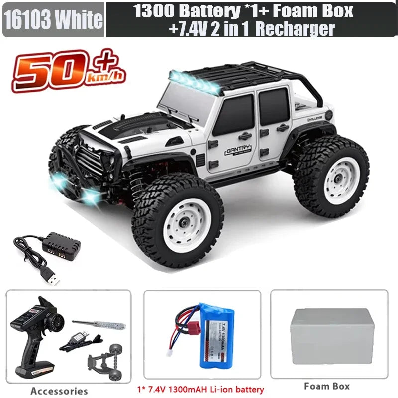 SCY or JJRC Q130 70KM/H 60KM/H 50KM/H  4WD RC Car with LED Remote Control Cars High Speed Drift Monster 4x4 Truck Rc Cars 144001