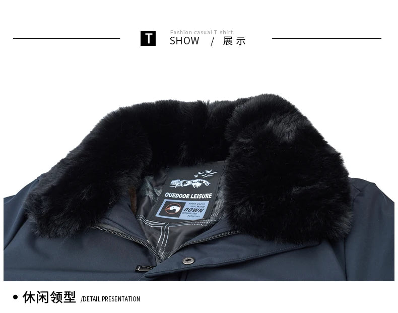 Top Grade Thick With Fur Hood Fashion Casual Designer Warm Parka Winter Coat Mens Newest Jacket Windbreaker Mens Clothes