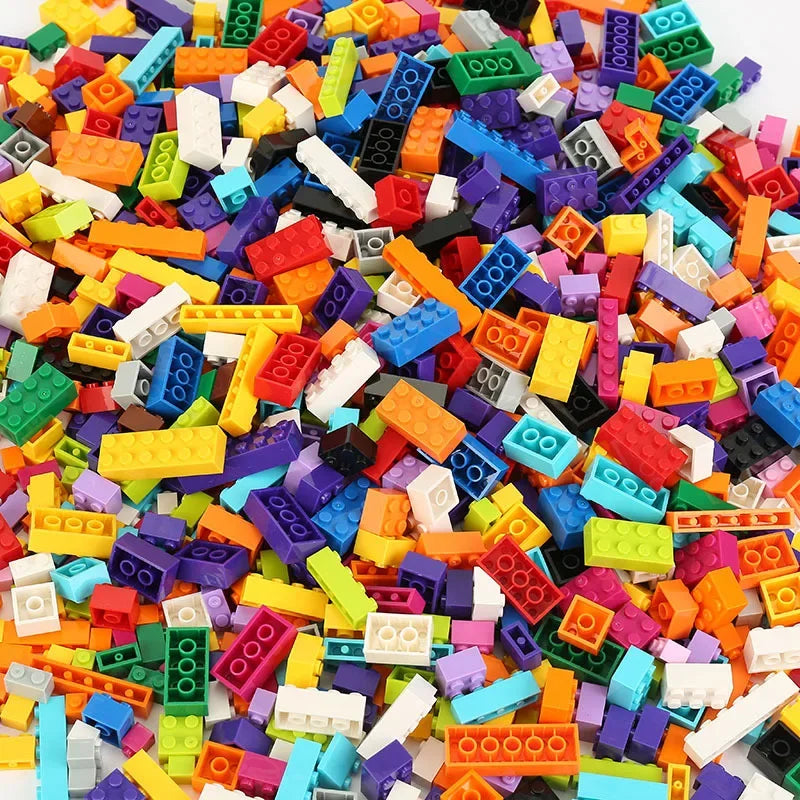 Hot 500-1500 Pieces Building Blocks City DIY Creative Bricks Bulk Model Figures Educational Kids Toys Compatible All Brands