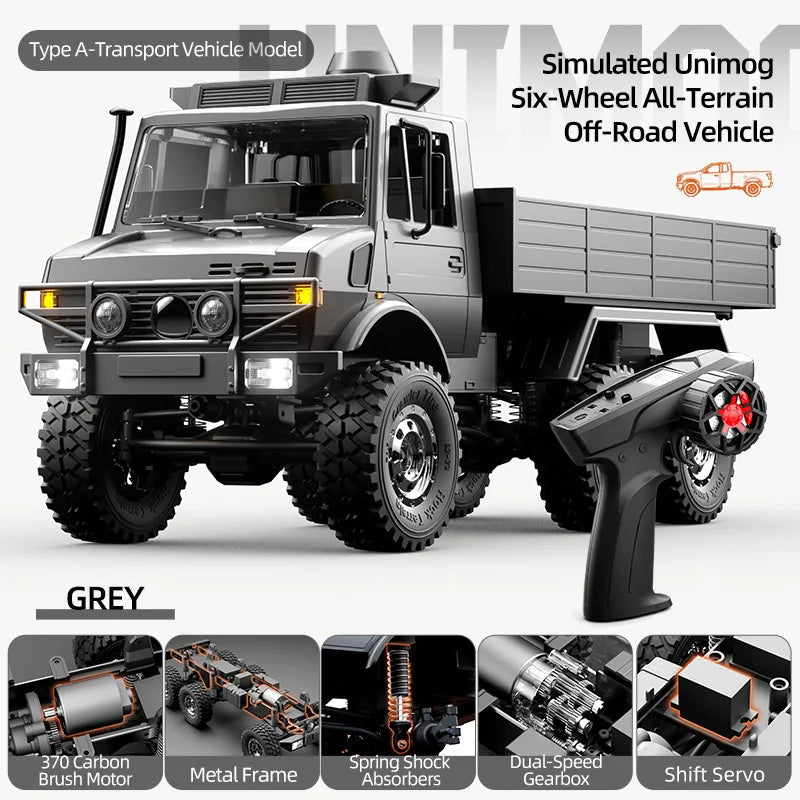 JJRC C8823 Rc 1:18 Scale Remote Control Off-Road Car Six-Wheel Drive Climbing Toy Full Proportion Rc Truck Toy Boys Gift