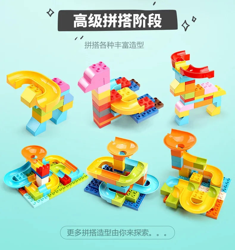 500g/bag DIY Big Size Creative Building Blocks Set Colorful Classic Basic Compatible With Duplo Kid Educational Toy For Children