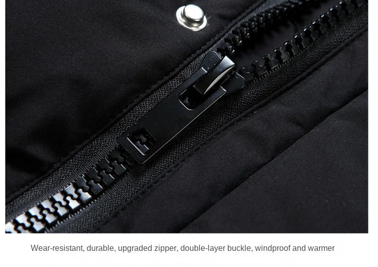 Canada Fashion Winter Jacket for Men Down Coat Parka Men's White Goose Down Jacket Collar Hooded Warm Thick Long Padding M-4XL