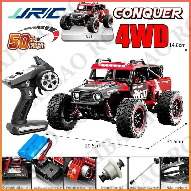 Rc Car Off Road 4x4 High Speed 70KM/H Remote Control Car with LED Headlight Brushless 4WD 1/16 Monster Truck Toys for Boys Gift