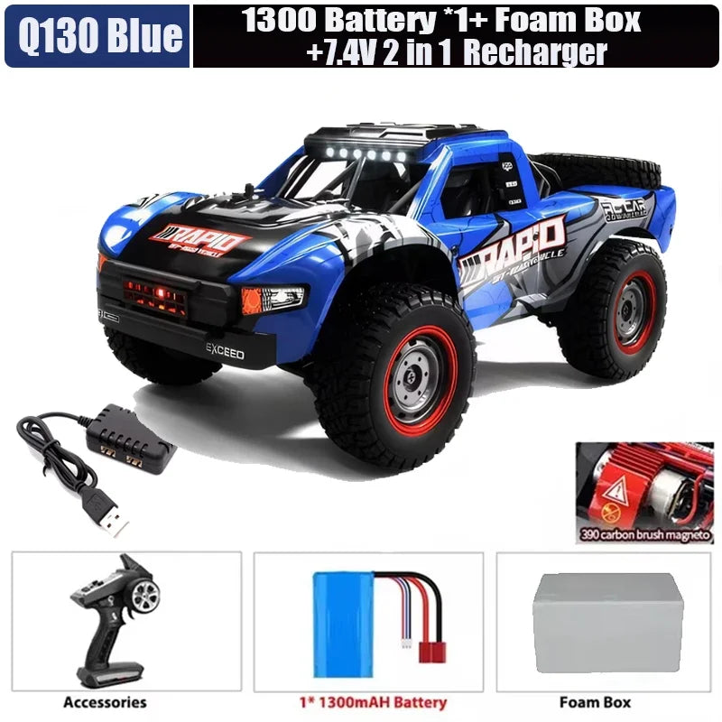 SCY or JJRC Q130 70KM/H 60KM/H 50KM/H  4WD RC Car with LED Remote Control Cars High Speed Drift Monster 4x4 Truck Rc Cars 144001