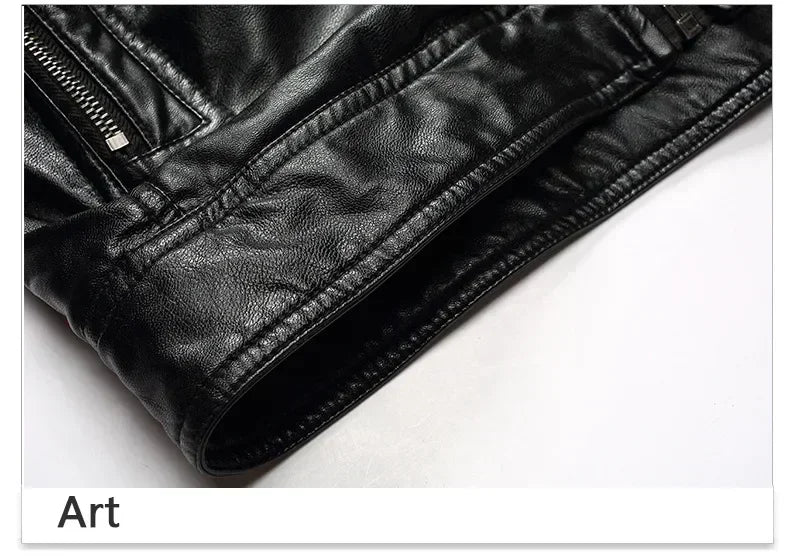 Plus Velvet Pu Leather Jacket Casual Blazer Jackets Men's Slim Fit Coats Jacket Streetwear Man Outerwear Leather Suit Vintage