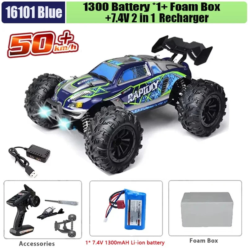 SCY or JJRC Q130 70KM/H 60KM/H 50KM/H  4WD RC Car with LED Remote Control Cars High Speed Drift Monster 4x4 Truck Rc Cars 144001