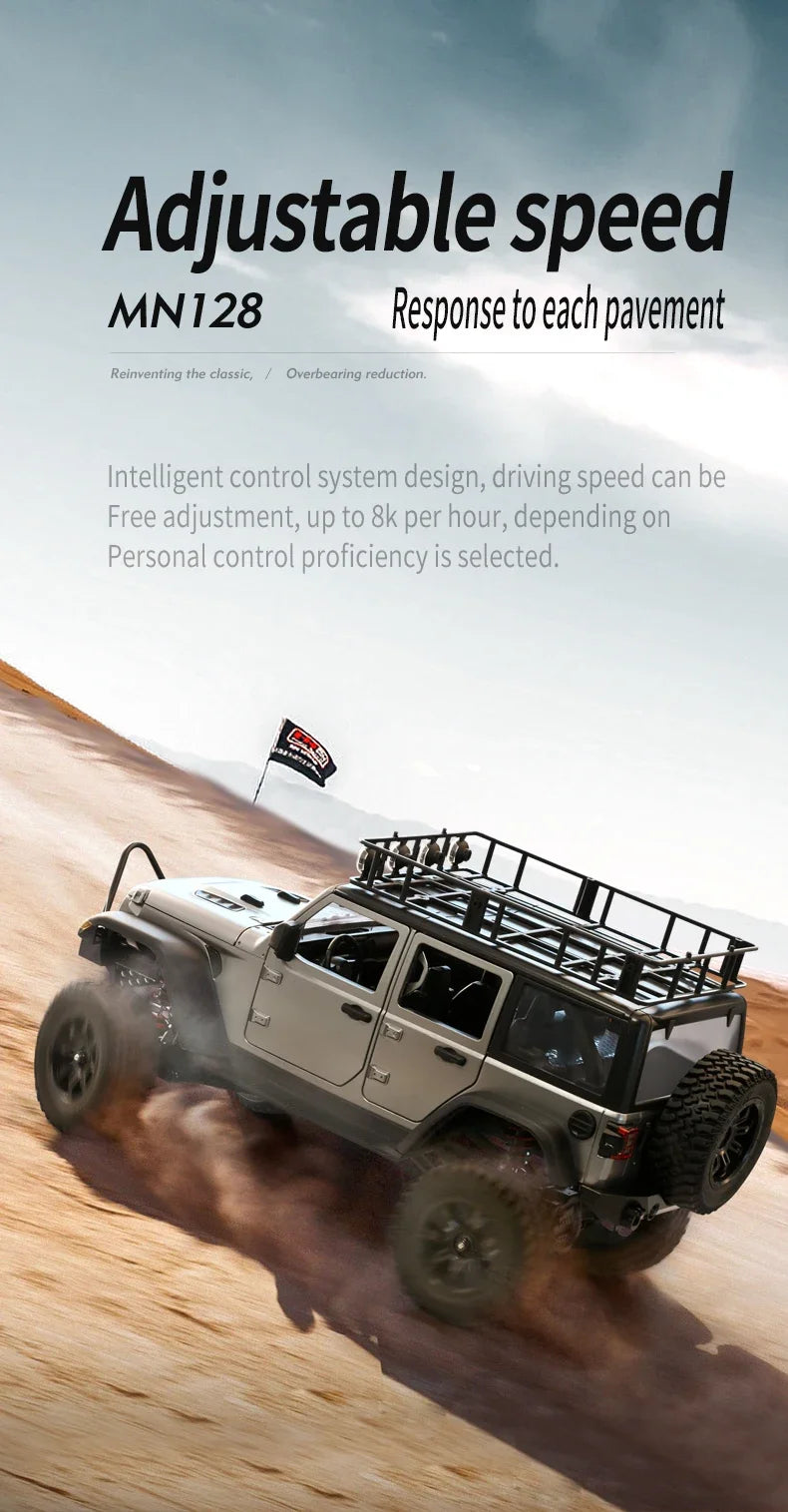 MN MODEL 1:12 Panda RC 4X4 Diving Wading Off-road Car Rock Crawler All Terrain Vehicle Buggy SUV Climbing Truck Toy for Adult
