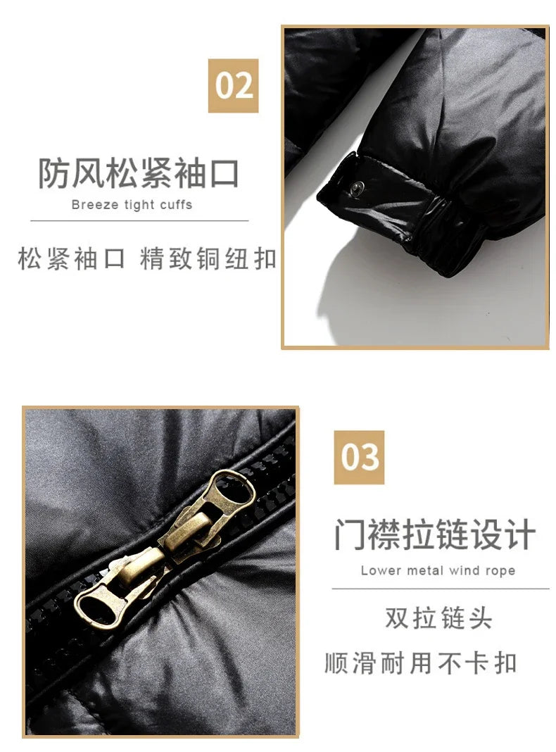 2024 New Men's Short Down Jacket Korean Style Trendy Winter Coat Fashionable Stylish Warm Puffer Jacket