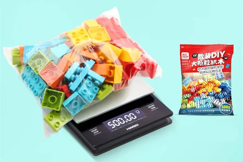 500g/bag DIY Big Size Creative Building Blocks Set Colorful Classic Basic Compatible With Duplo Kid Educational Toy For Children