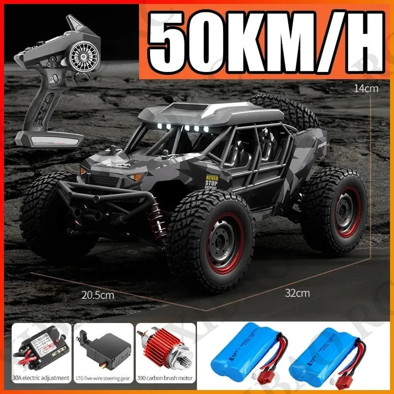 Rc Car Off Road 4x4 High Speed 70KM/H Remote Control Car with LED Headlight Brushless 4WD 1/16 Monster Truck Toys for Boys Gift
