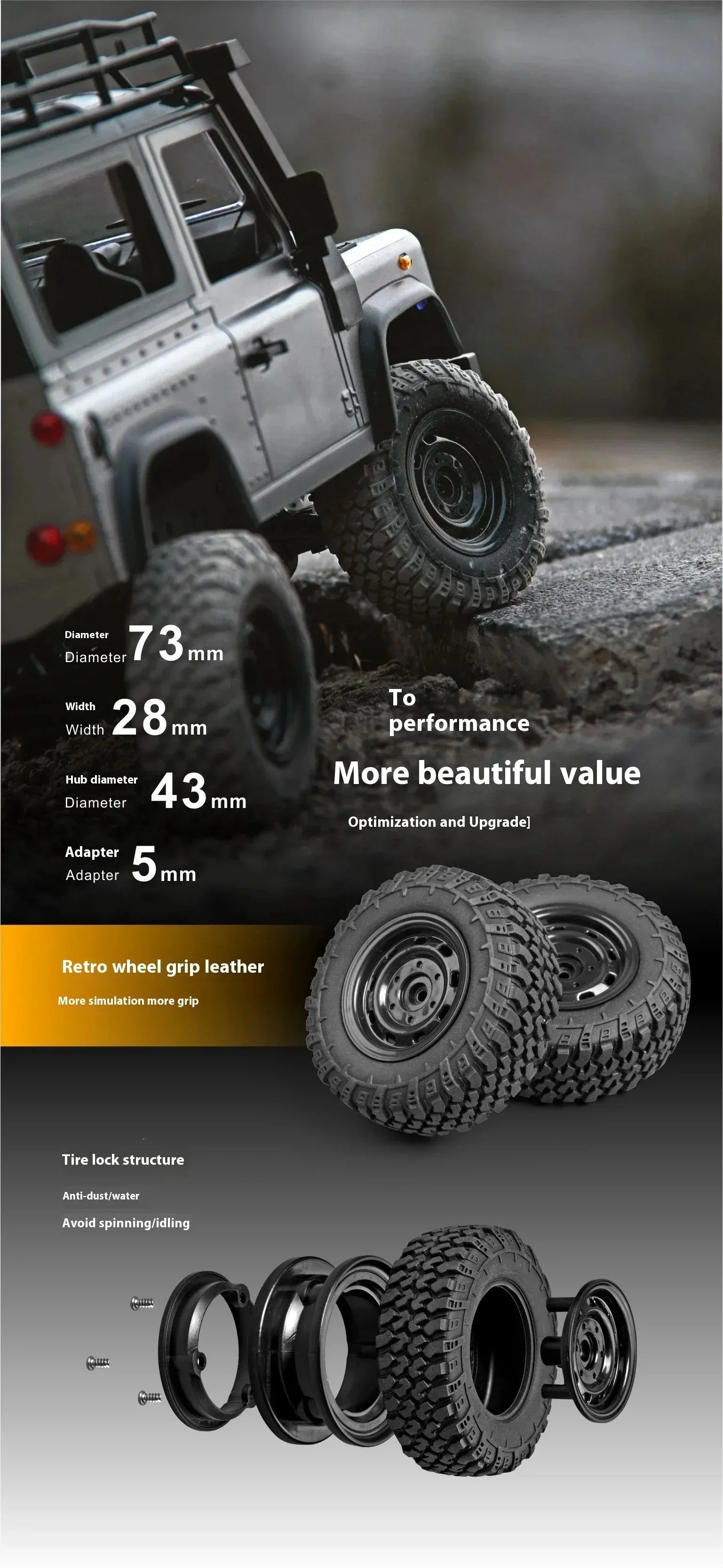 MN MODEL 1/12 4x4 Diving RC Panda Tour Vehicle Defender Off-Road Car Rock Crawler Wading Climbing Truck Collection Toy for Adult