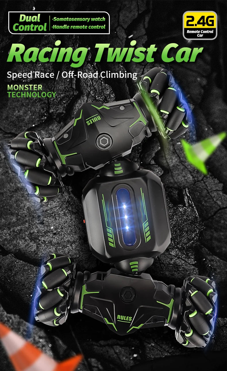 2.4G RC Toy Car Gesture Sensing Twisting Stunt Drift Climbing  Remote Controlled Cars Toys For Children Boys A Birthday Present