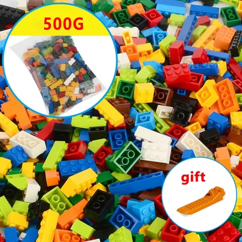 Hot 500-1500 Pieces Building Blocks City DIY Creative Bricks Bulk Model Figures Educational Kids Toys Compatible All Brands