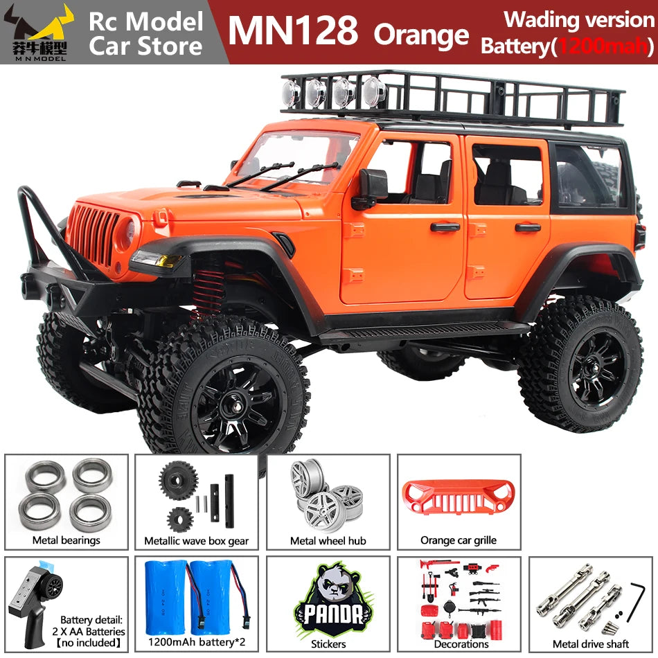 MN MODEL 1:12 Panda RC 4X4 Diving Wading Off-road Car Rock Crawler All Terrain Vehicle Buggy SUV Climbing Truck Toy for Adult