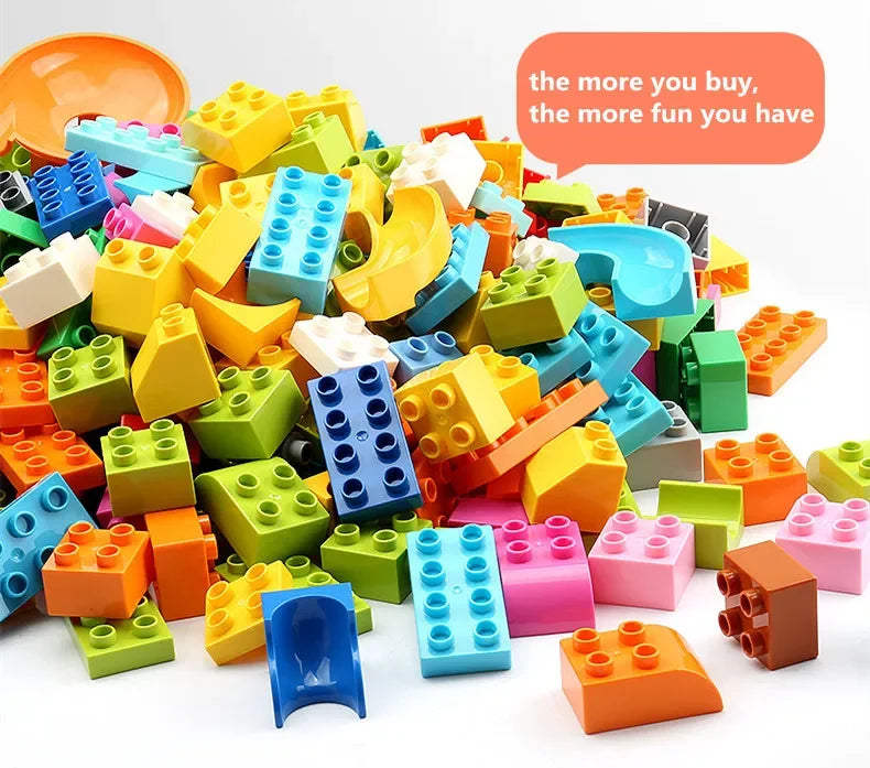 500g/bag DIY Big Size Creative Building Blocks Set Colorful Classic Basic Compatible With Duplo Kid Educational Toy For Children