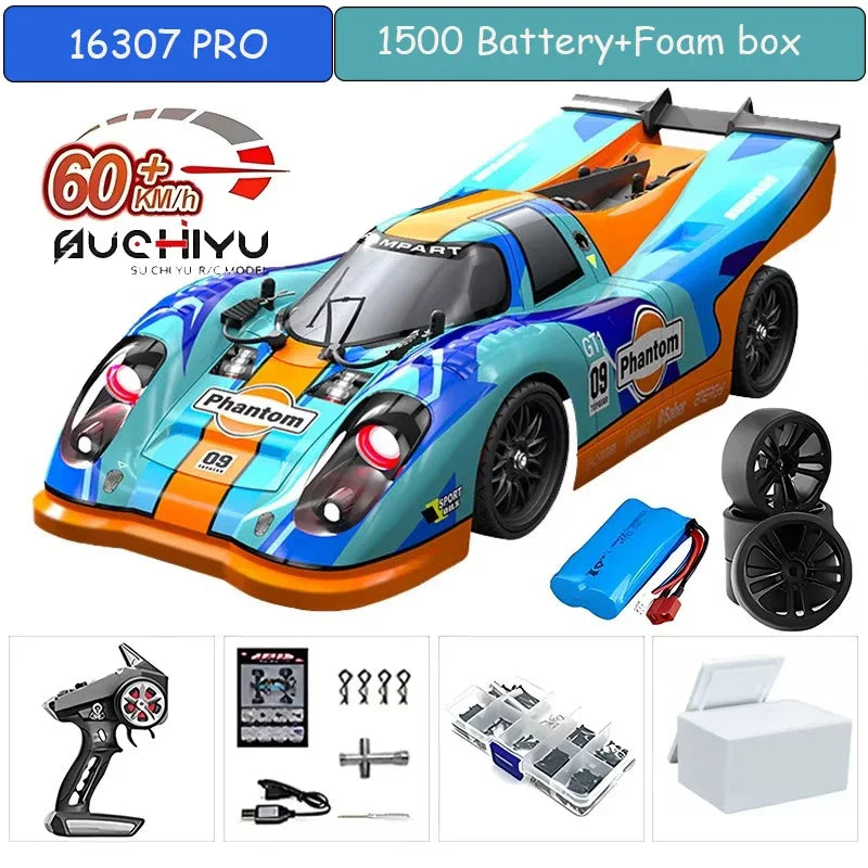 1:16 75KM/H or 50KM/H 4WD RC Car with LED Remote Control Cars High Speed Drift Monster Truck for Kids Vs Wltoys 144001 Toys