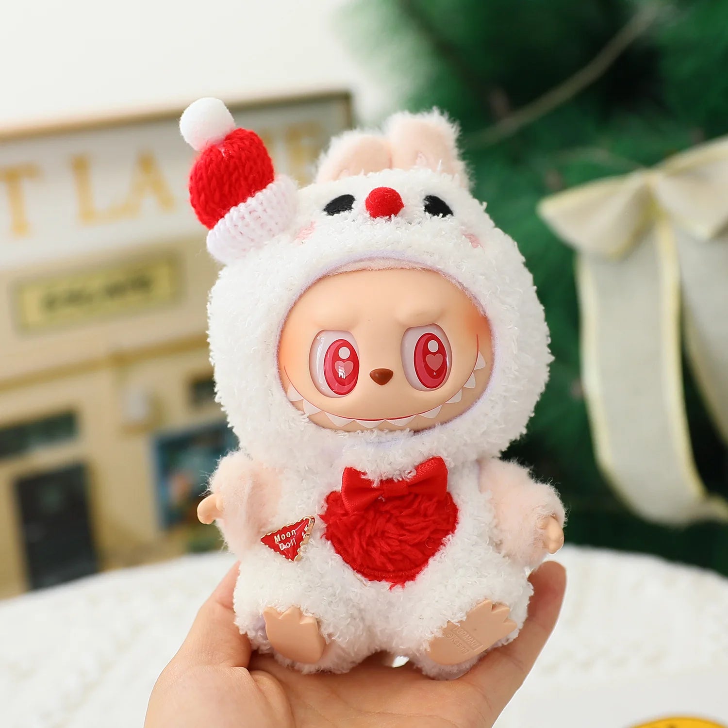 1 Set 17cm Labubu Christmas Baby Clothes Snowman Elk Santa Claus Outfit For 1st 2nd 3rd Gen Doll Xmas Holiday Gift