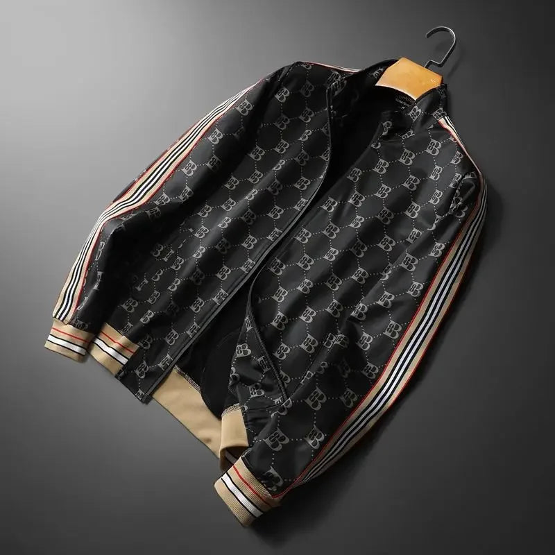 New autumn/winter fashion jacket trend versatile cardigan jacket men's light luxury slim fit outerwear