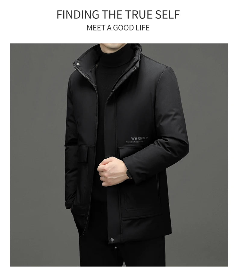 Top Grade Thick With Fur Hood Fashion Casual Designer Warm Parka Winter Coat Mens Newest Jacket Windbreaker Mens Clothes