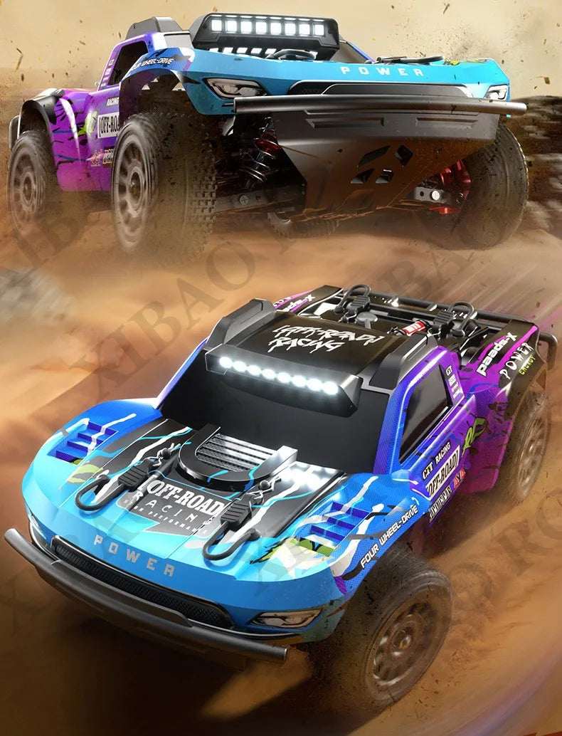 Rc Car Off Road 4x4 High Speed 70KM/H Remote Control Car with LED Headlight Brushless 4WD 1/16 Monster Truck Toys for Boys Gift