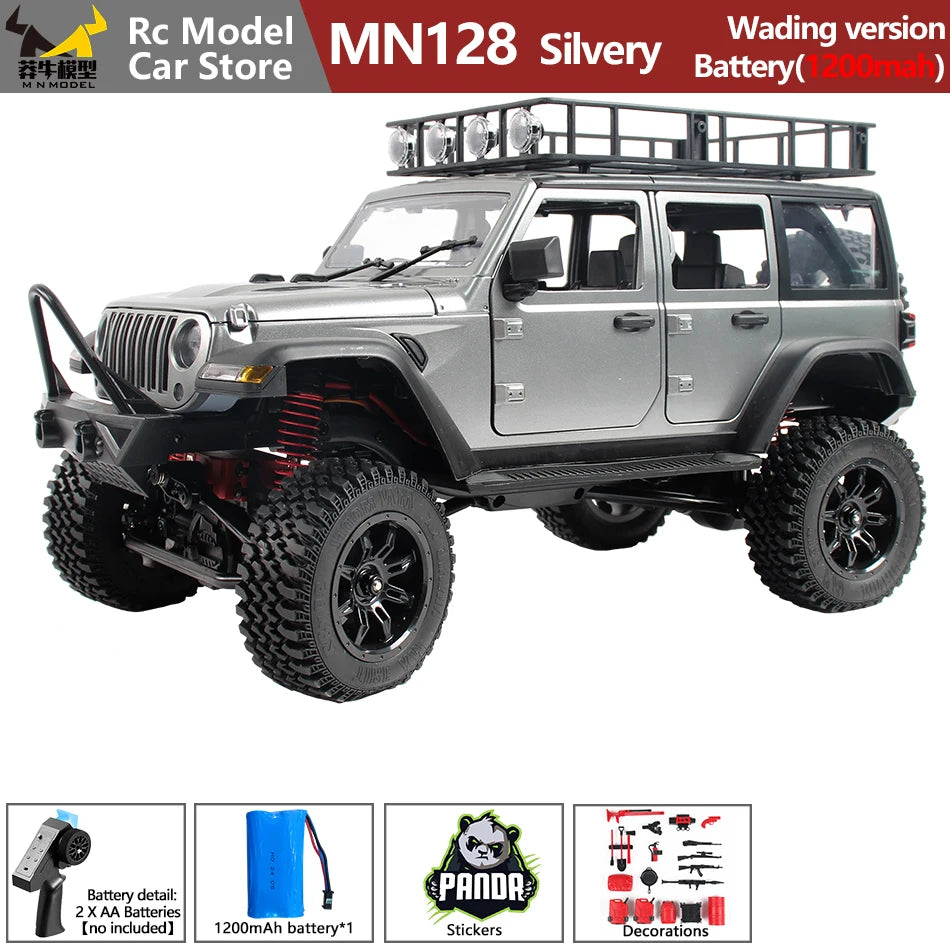 MN MODEL 1:12 Panda RC 4X4 Diving Wading Off-road Car Rock Crawler All Terrain Vehicle Buggy SUV Climbing Truck Toy for Adult
