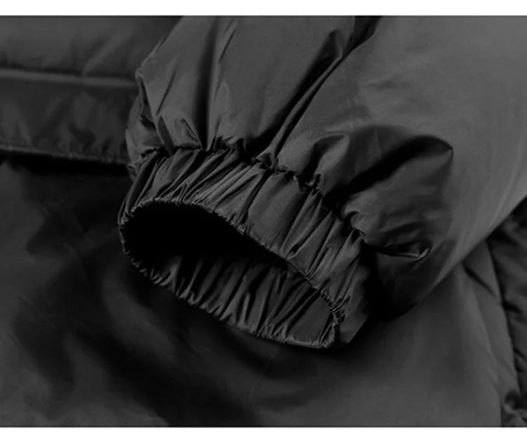 COMXZ Luxury Down Jacket Stand Collar Fake Two-Piece Cold Protection Coat Hiking Travel Winter Wear Lightweight Puffer Jacket