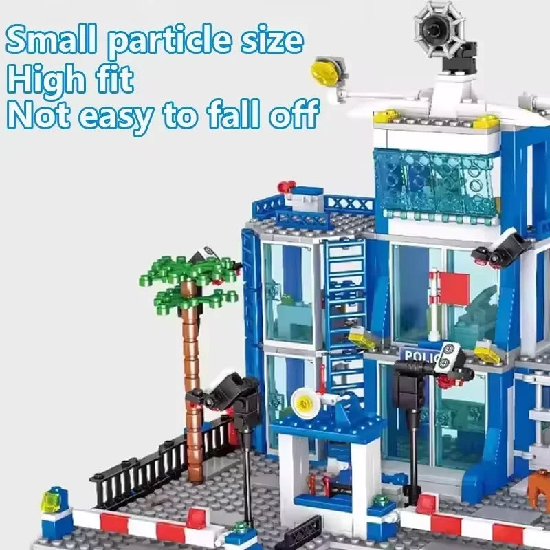 New 760PCS Building Blocks Police Station Military City Construction Set DIY Figures Bricks Educational Toy For Kids Adults Gift