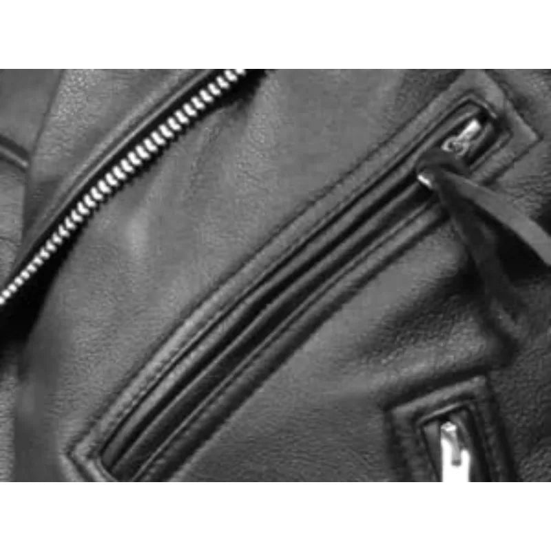 First Mfg Co - SuperStar - Men's Motorcycle Biker Riding Black Leather Jacket