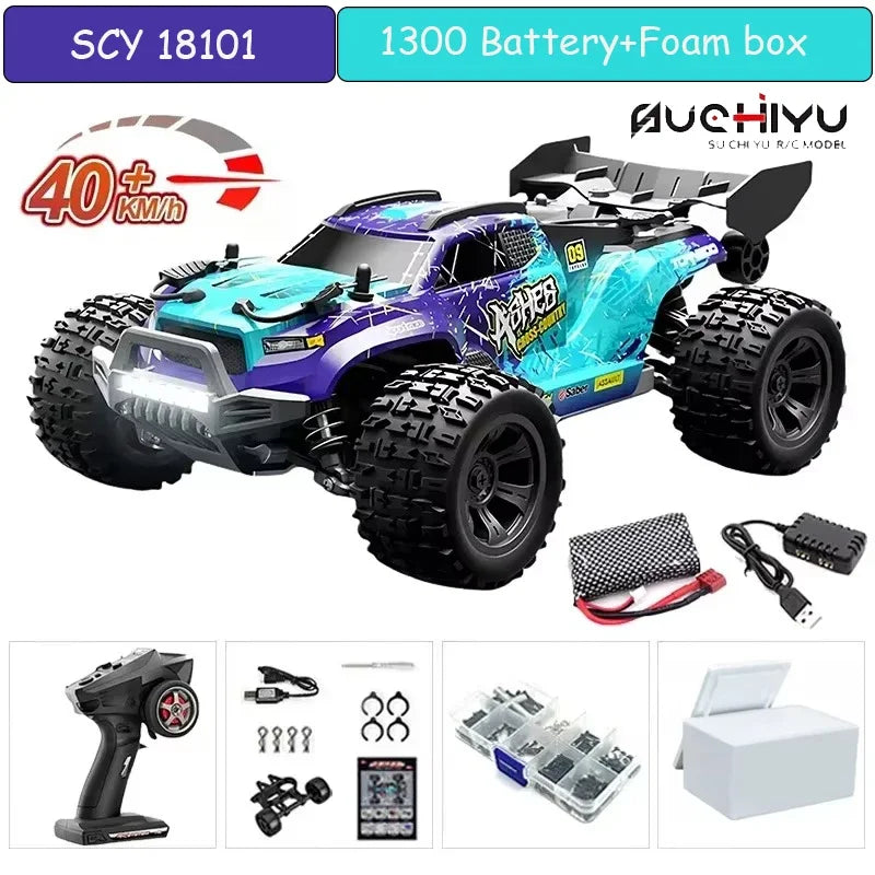 1:16 75KM/H or 50KM/H 4WD RC Car with LED Remote Control Cars High Speed Drift Monster Truck for Kids Vs Wltoys 144001 Toys